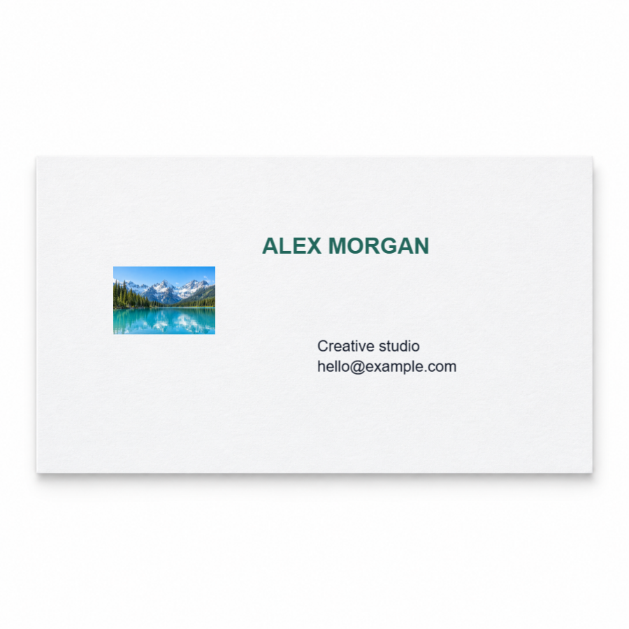 Business card - front and back
